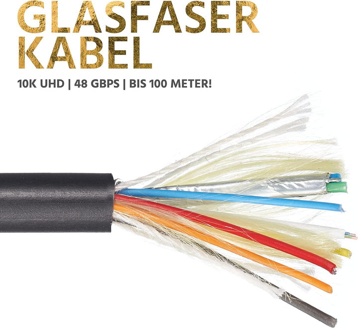 Eagle Cable by INAKUSTIK – 313245050 - Deluxe Ultra High Speed HDMI 2.1 Kabel | 50m | 48 Gbps | Lich