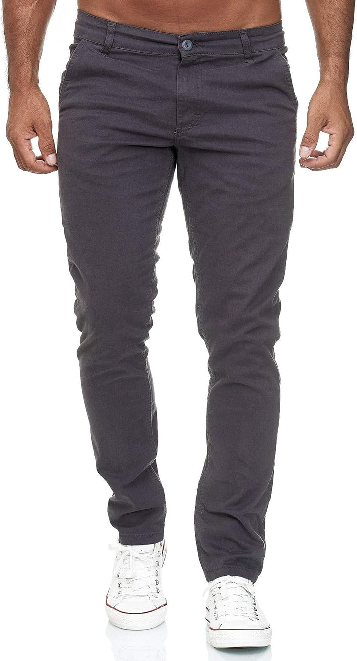 Elara Herren Chino Hose Stretch 29W / 30L Anthrazit, 29W / 30L Anthrazit