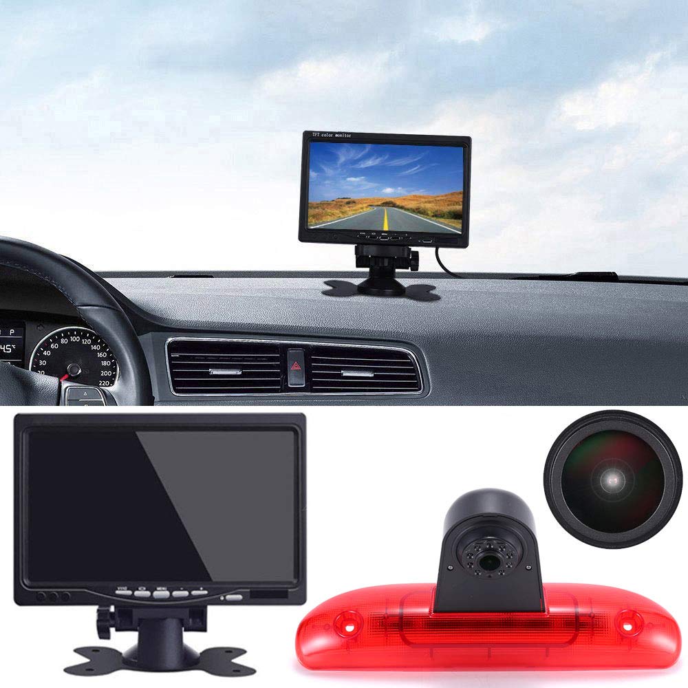 Mit 7 Zoll LCD Monitor, Super HD 1280p Auto Dritte Dach Top Mount Bremse Lampe Bremse Licht Rückansi
