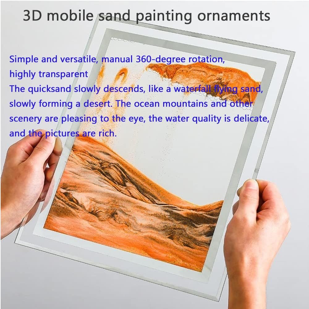 Bewegliches Sandkunstbild, dynamisches Sandbild, goldene Desktop-Sandkunst für Heimdekoration und Bü