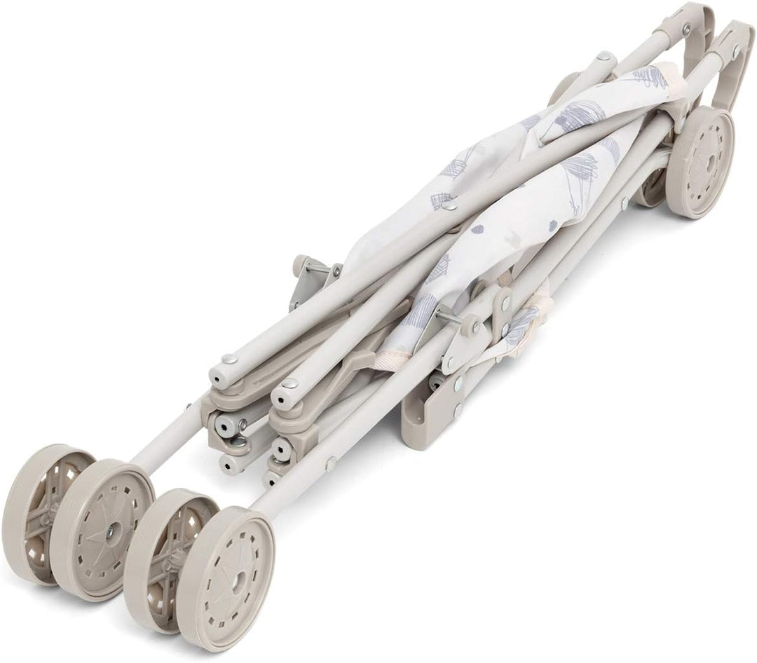 Skrållan Puppenbuggy ab 3 Jahre - 53cm grosser Klappbuggy mit Sicherheitsgurt und waschbarem Bezug -