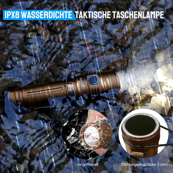 TrustFire MC5 Taschenlampe, 3300 Lumen Taschenlampe Led Aufladbar Heller als Jede Taschenlampe LED 1