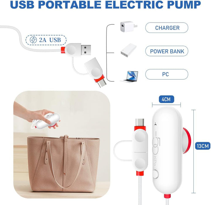 Vacbird Vakuumbeutel für Kleidung mit USB Elektropumpe, 15 Stück Kleidersack (5x 40*40cm / 5x 40*50c