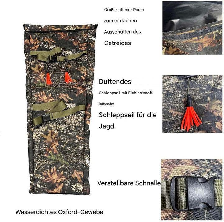 Futterbeutel Für Hirsche - Grosses Fassungsvermögen Outdoor Ausrüstung Mit Verstellbarem Gurt,Jagd W