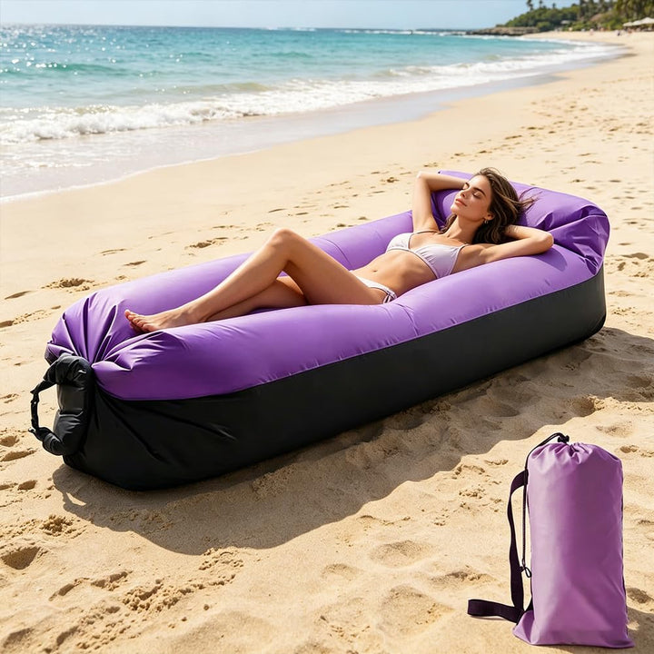 Aufblasbares Sofa, Camping Sofa Aufblasbar, Tragbares Luft Sitzsack mit Aufbewahrungstasche, Air Lou