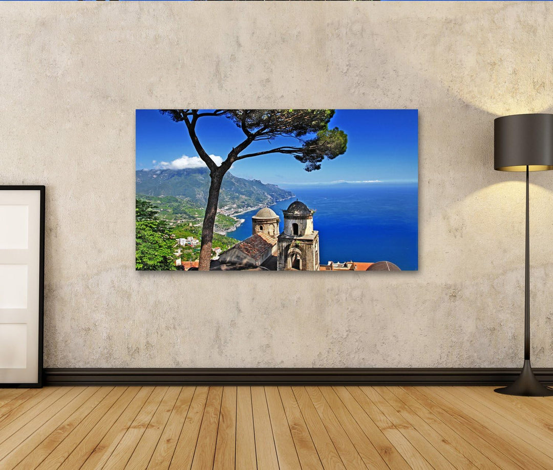 islandburner Bild auf Leinwand Malerischen Italien Ravello Amalfi Küste Wandbild Poster Kunstdruck B