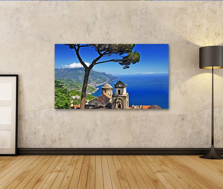 islandburner Bild auf Leinwand Malerischen Italien Ravello Amalfi Küste Wandbild Poster Kunstdruck B