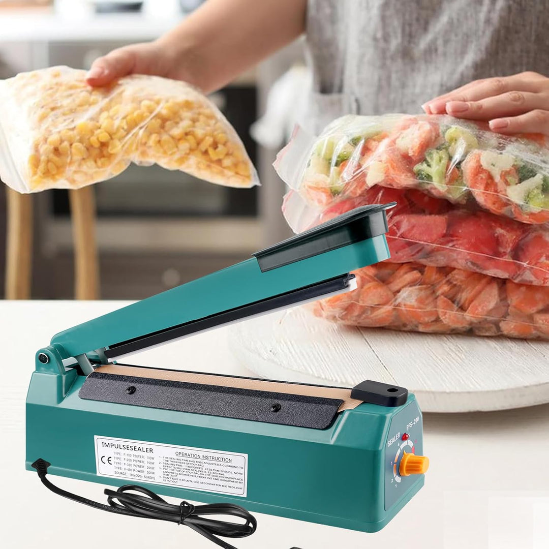 Heisssiegelgerät 200mm Folienschweissgerät, Balkenschweissgerät Siegelmaschine Bag Sealer Versiegelu