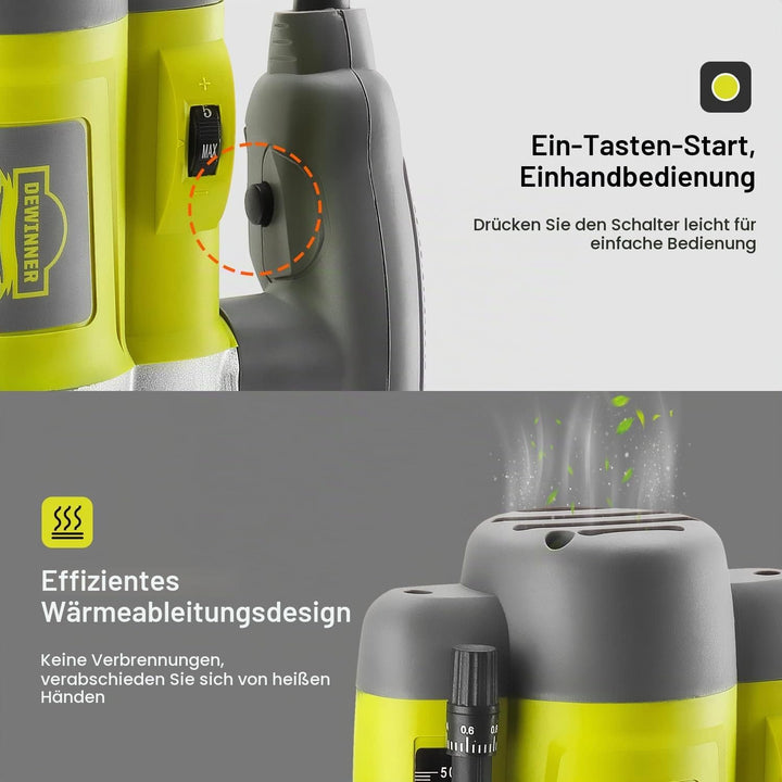 DEWINNER Elektronik Oberfräse Fräser 1200W,Ø 6 und 8 mm,Drehzahlregelung, Parallelanschlag, Absaugad