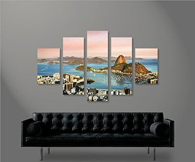 islandburner Bild Bilder auf Leinwand Rio de Janeiro Zuckerhut MF XXL Poster Leinwandbild Wandbild D