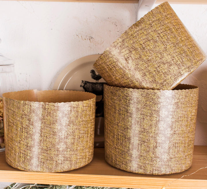 Panettone-Papierform 425 ml, gross, antihaftbeschichtet, B 12 x H 10,2 cm, Osterbrotform, Pascha-For