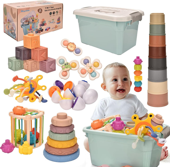 Montessori Spielzeug Baby,Baby Spielzeug,Babyspielzeug ab 6 Monate,Montessori Spielzeug ab 1 Jahr,7