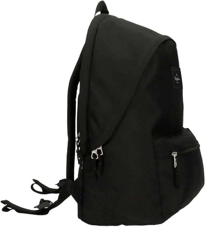 Pepe Jeans Unisex, Kinder Aris Rucksack und Federmäppchen (1er Pack) 30cm x 44cm x 20cm Schwarz, 30c