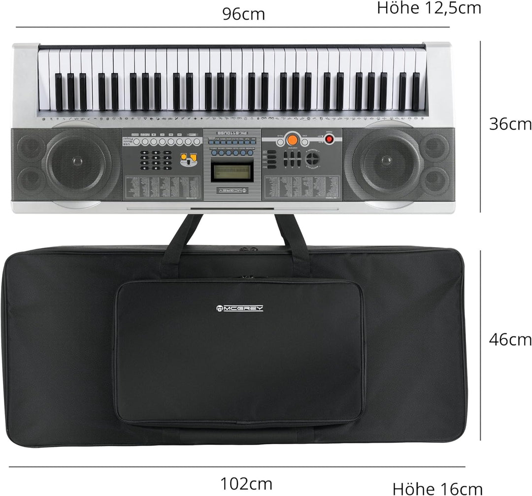 McGrey KB-3122-61 Keyboardtasche - Gigbag für Keyboard mit 49/61 Tasten - Leicht, komfortabel & robu