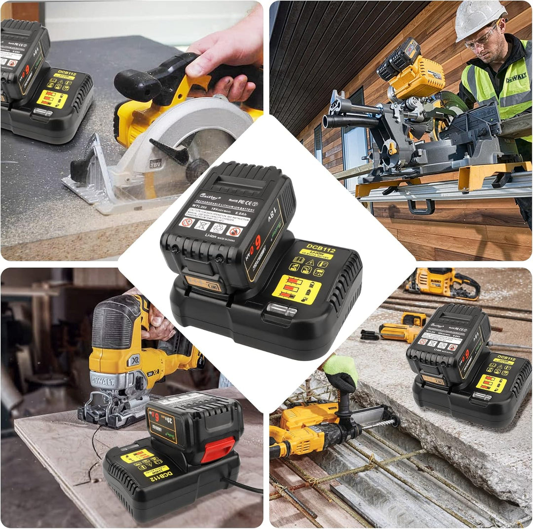 Li-Ion 10.8v -18V Akku Ladegerät Für DeWalt DCB112 DCB115 XR Multi Voltage