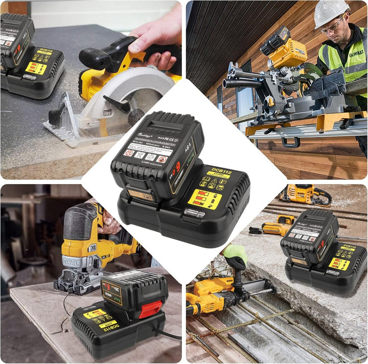 Li-Ion 10.8v -18V Akku Ladegerät Für DeWalt DCB112 DCB115 XR Multi Voltage