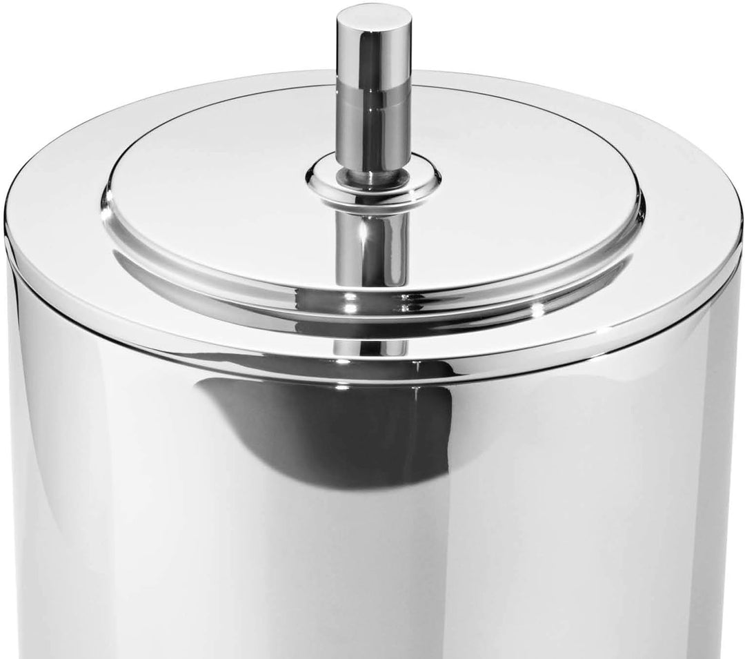 Georg Jensen Manhattan Ice Eimer und Zange, SS, 1,5l, Edelstahl, silber, 14,6 x 14,6 x 18,1 cm, Silb