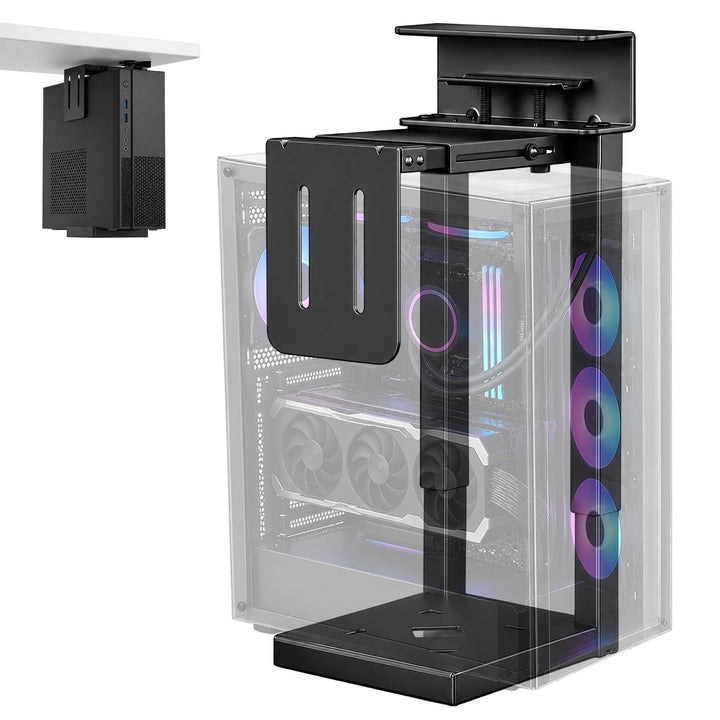 PC-Halterung unter Schreibtisch, Verstellbare PC Halterung