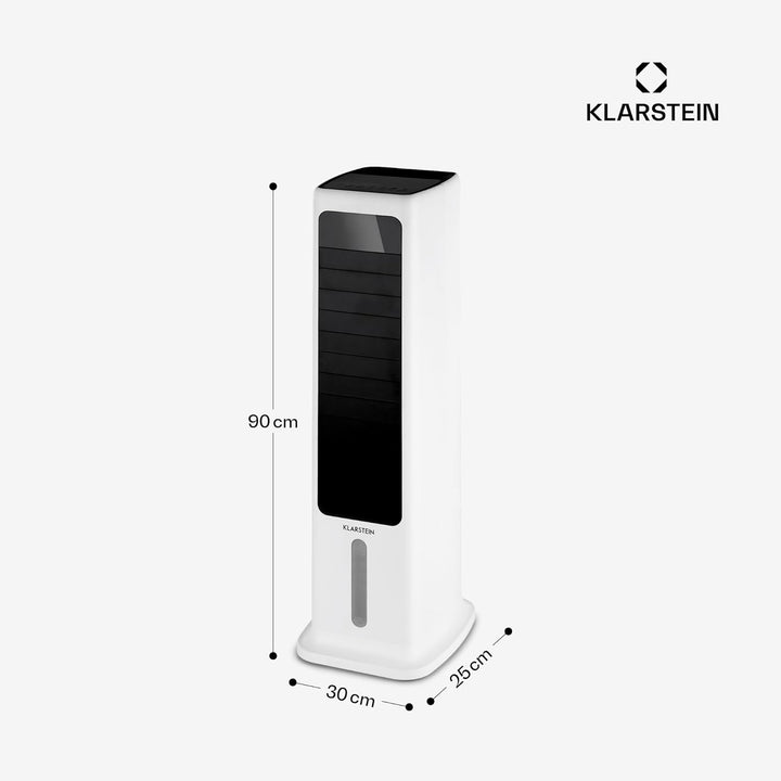 Klarstein Klimaanlage ohne Abluftschlauch, 5-in-1 Klimagerät mit Nachtmodus, Leiser Ventilator & Luf