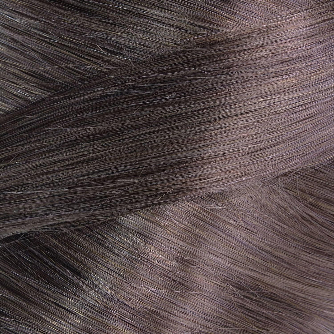hair2heart Premium Tape Extensions Echthaar glatt - 10 Tapes 2.5g 50cm 6/0 dunkelblond 50cm 10 Sträh