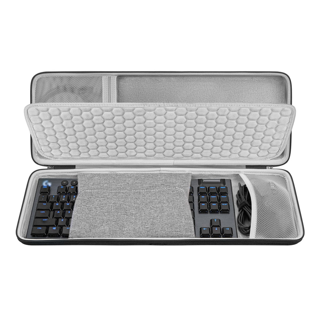 Geekria Tastatur und Maus Combo TKL Hülle, Hartschalen-Reisetasche für 80% kompakte 87-Tasten-Comput