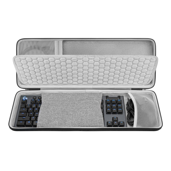 Geekria Tastatur und Maus Combo TKL Hülle, Hartschalen-Reisetasche für 80% kompakte 87-Tasten-Comput