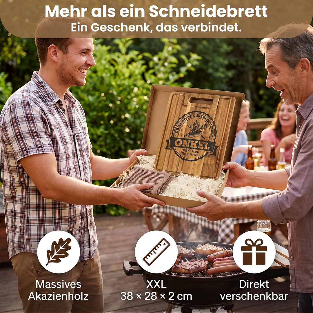 Onkel Geschenk, Bester Onkel Uncle Geschenke von Nichte Neffe, Grillbrett, Onkel