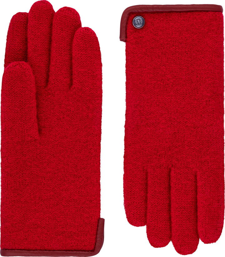 Roeckl Damen Handschuhe Original Walkhandschuh, Einfarbig 8.0 Rot (Red 450), 8.0 Rot (Red 450)