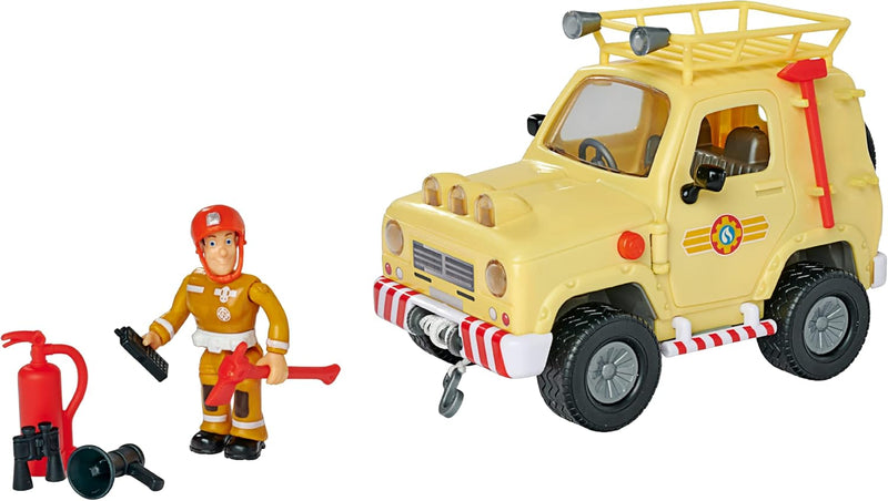 Simba - Feuerwehrmann Sam, Bergfahrzeug 4x4, 109252511038, 3 Jahre, 15 cm, mit Licht und Sound