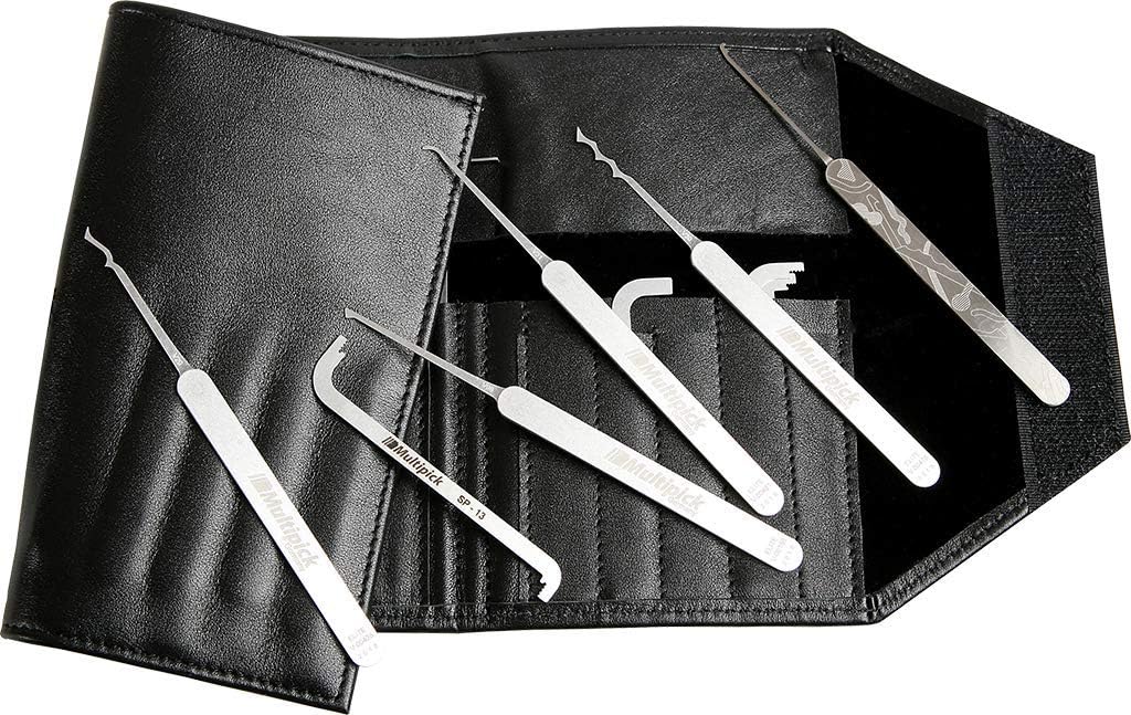 Multipick Profi Dietrich Set ELITE 23 - Lockpicking Set 23 Teile - 0.4 mm Lock Pick Klingendicke aus