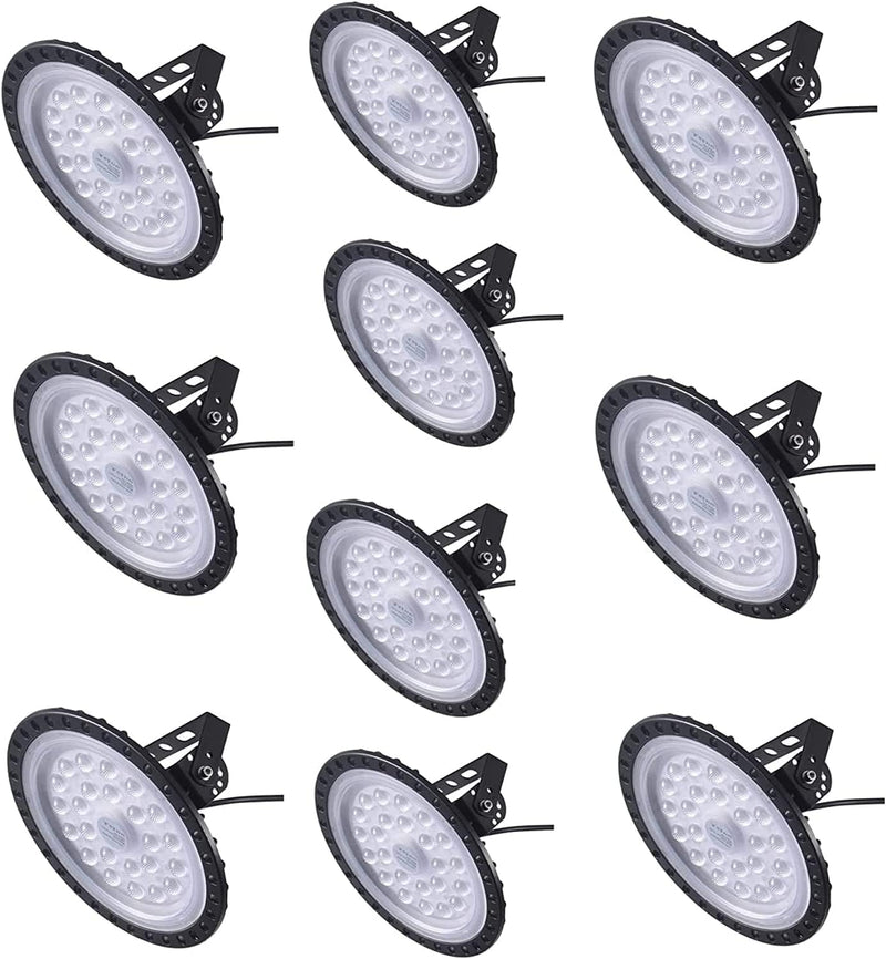 10 Stücke 100W LED UFO Industrielampe, WZTO 10000LM LED Hallenstrahler,SMD 2835 LED High Bay Licht m