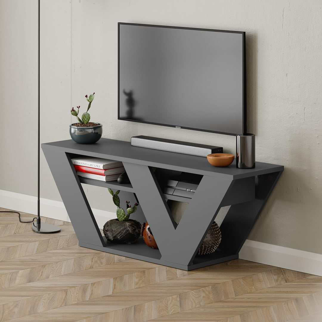 Hocus Picus TV-Einheit für Wohnzimmer bis 55" Fernseher, 110 x 40 x 30 cm, einfache Montage und Rein