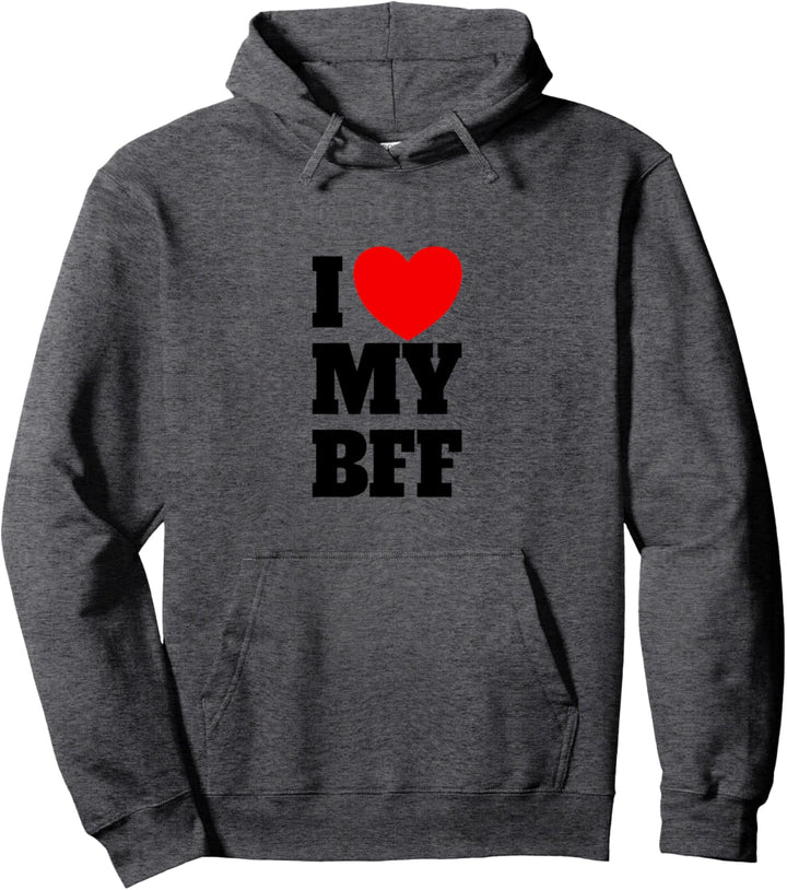 Ich liebe meine beste Freundin Red Heart Best Friend Forever I Love My BFF Pullover Hoodie