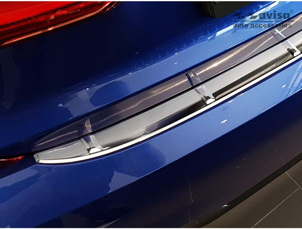 Avisa Edelstahl Heckstossstangenschutz kompatibel mit BMW 3er G20 Limousine M-Paket 2019- 'Ribs'