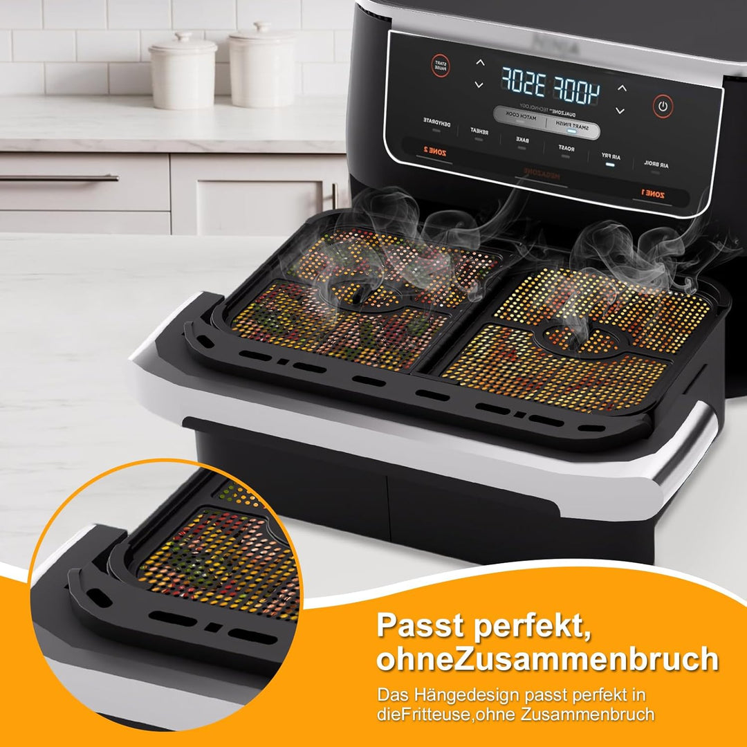 Heissluftfritteuse Spritzschutz für Ninja 10,4L AF500EU, 2 Stk Airfryer Spritzschutz für Ninja Foodi