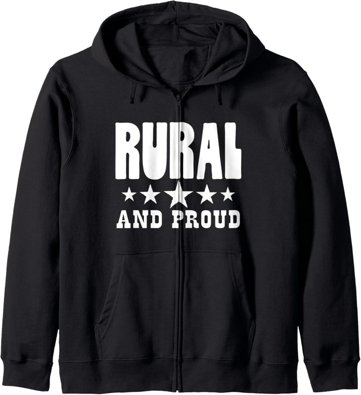 Rural and Proud Fun Vintage Country Farm and County Life Kapuzenjacke