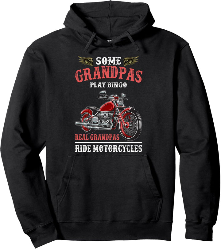 Rentner Biker Opa Ruhestand Geschenk Motorradfahrer Pullover Hoodie