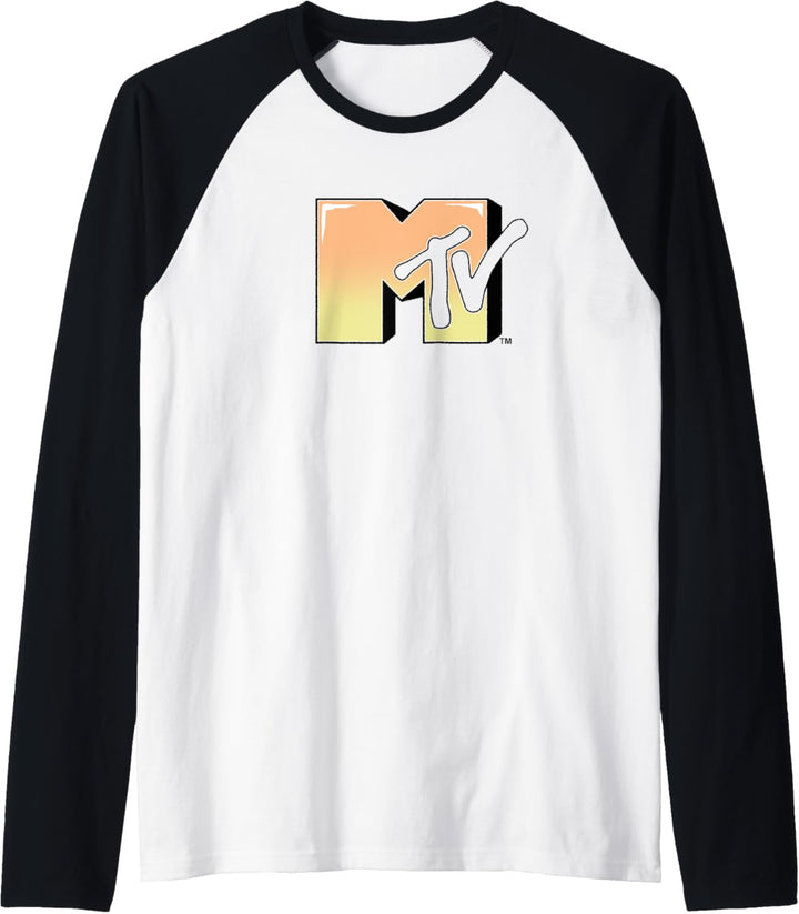 MTV Music Television Gradient Logo Raglan