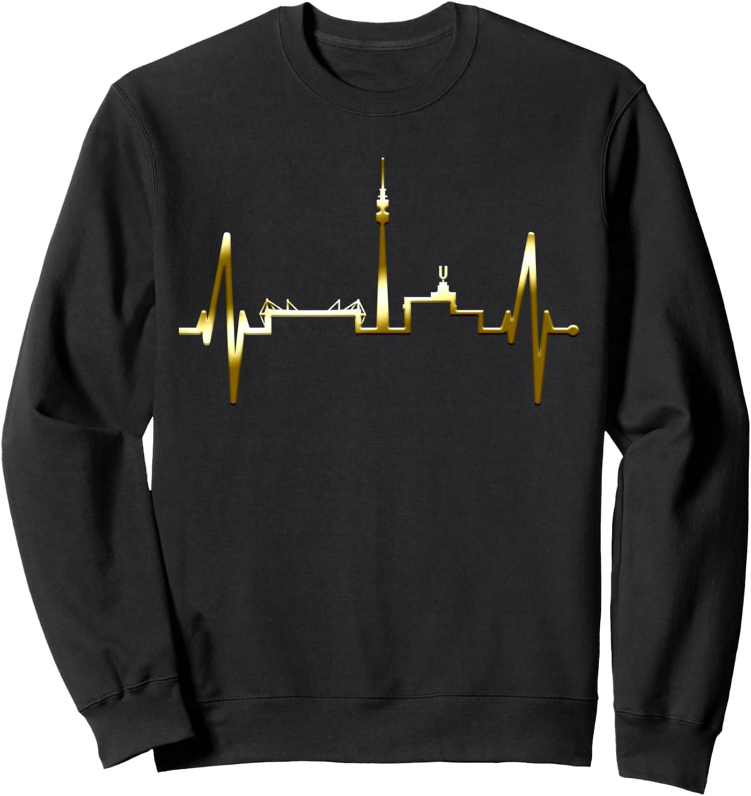 Dortmund Herzschlag Skyline Puls Ruhrpott Stadion Dortmunder Sweatshirt