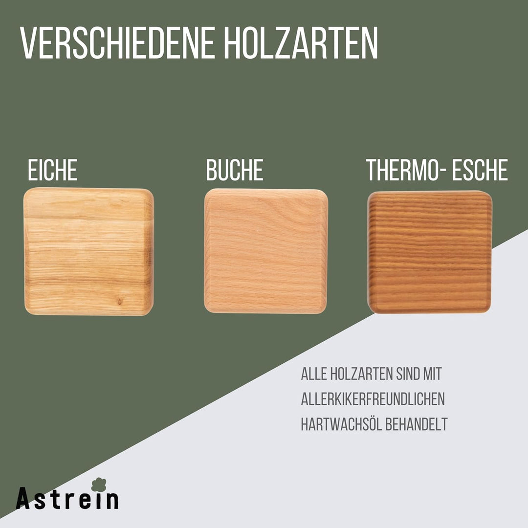 ASTREIN® | Magnetischer Schlüsselhalter | Messerhalter | Wandhalterung aus Holz | Buche | Umzugsgesc