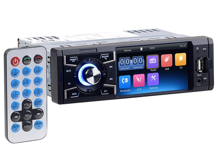 Creasono 1 DIN Radio: MP3-Autoradio mit TFT-Farbdisplay, Bluetooth, Freisprecher, 4X 45 Watt (Autora