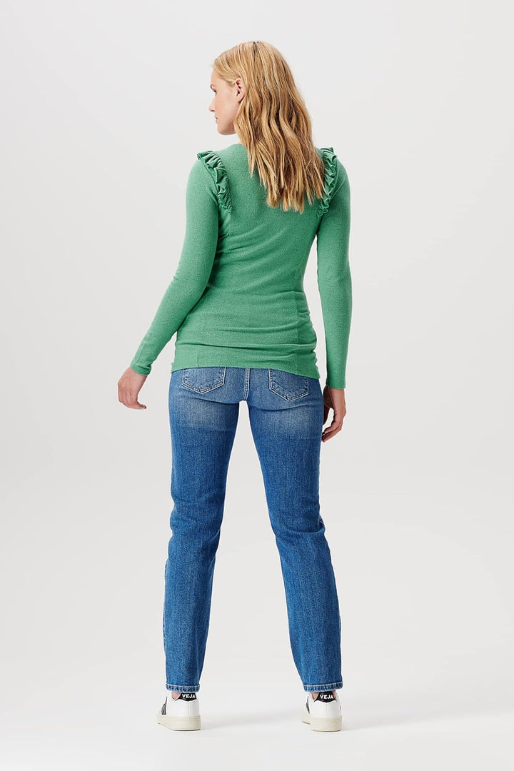 Noppies Damen Tee Pierson Nursing Long Sleeve T-Shirt 34 Deep Sea - P986, 34 Deep Sea - P986