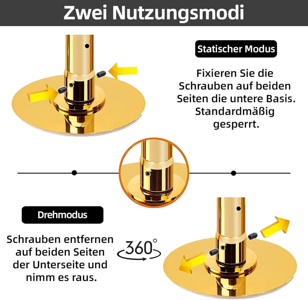 PRIOR FITNESS Pole Dance Tanzstange 45mm von 2,35 bis 2,74 m Höhenverstellbar,2 Modi: drehend/statis