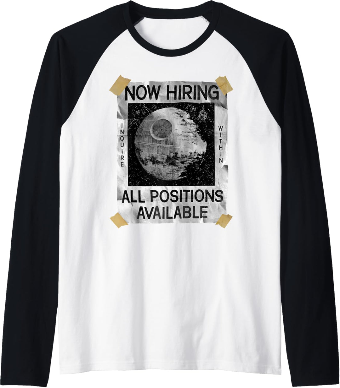 Star Wars Now Hiring On The Death Star Raglan