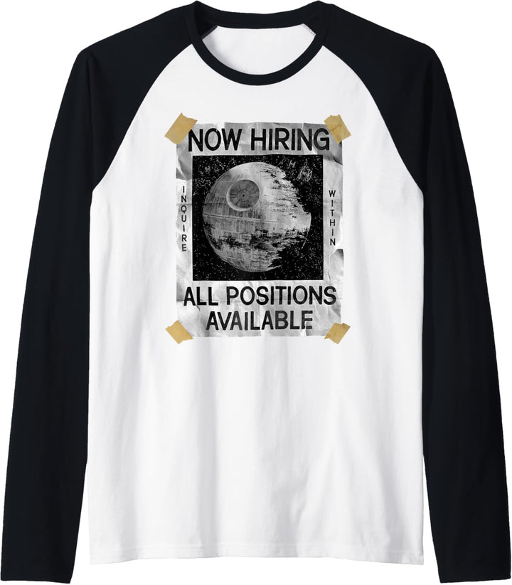 Star Wars Now Hiring On The Death Star Raglan