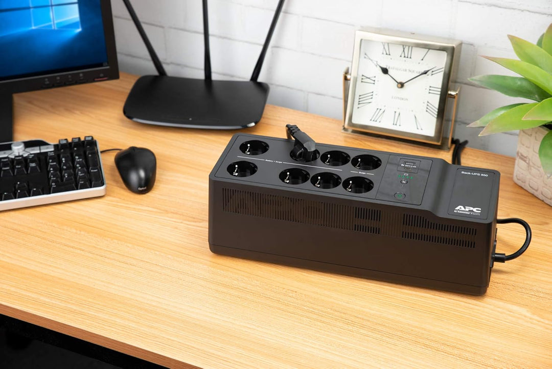 APC Back-Ups es - BE850G2-GR - Unterbrechungsfreie Stromversorgung 850VA (8 Schuko Ausgänge, Überspa