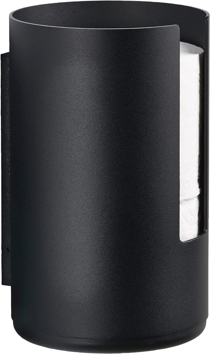 Zone Denmark Rim Toilettenpapieraufbewahrung für die Wand, Durchm. 13,2 cm, Höhe 21,8 cm, Schwarz Bl