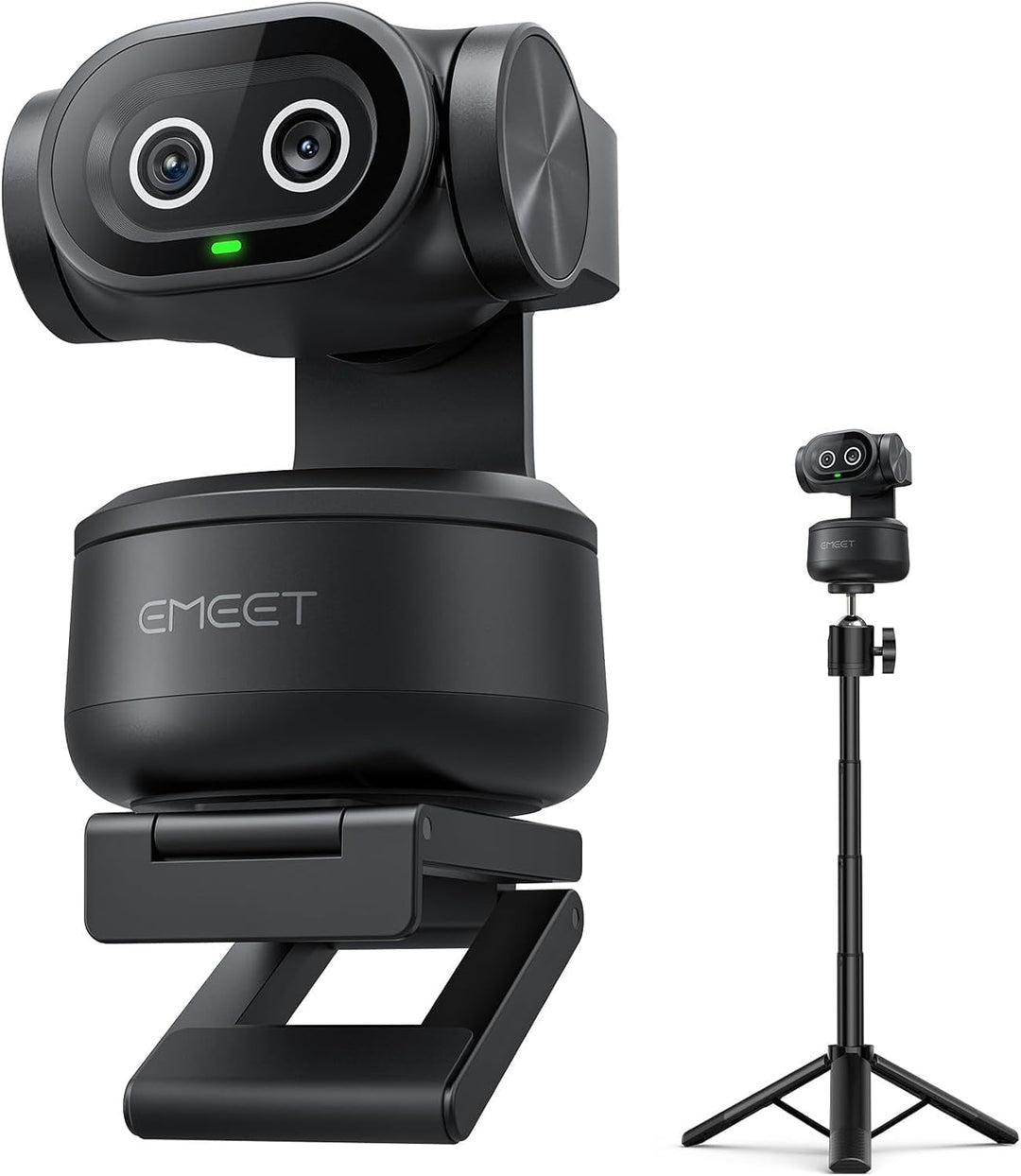 EMEET PIXY Dual-Kamera KI Webcam 4K mit Stativ, AI-Tracking, PDAF & AI-Autofokus 0,2S, 1/2,55'' Sony