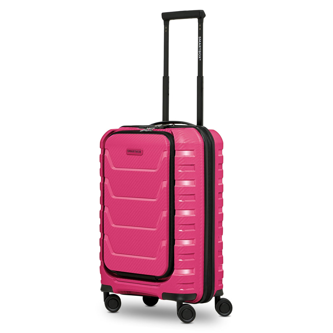 Smartbox Hartschalen Kabinen-Koffer mit Laptopfach | Kleiner Trolley 36 x 22 x 55 cm & Frontöffnung