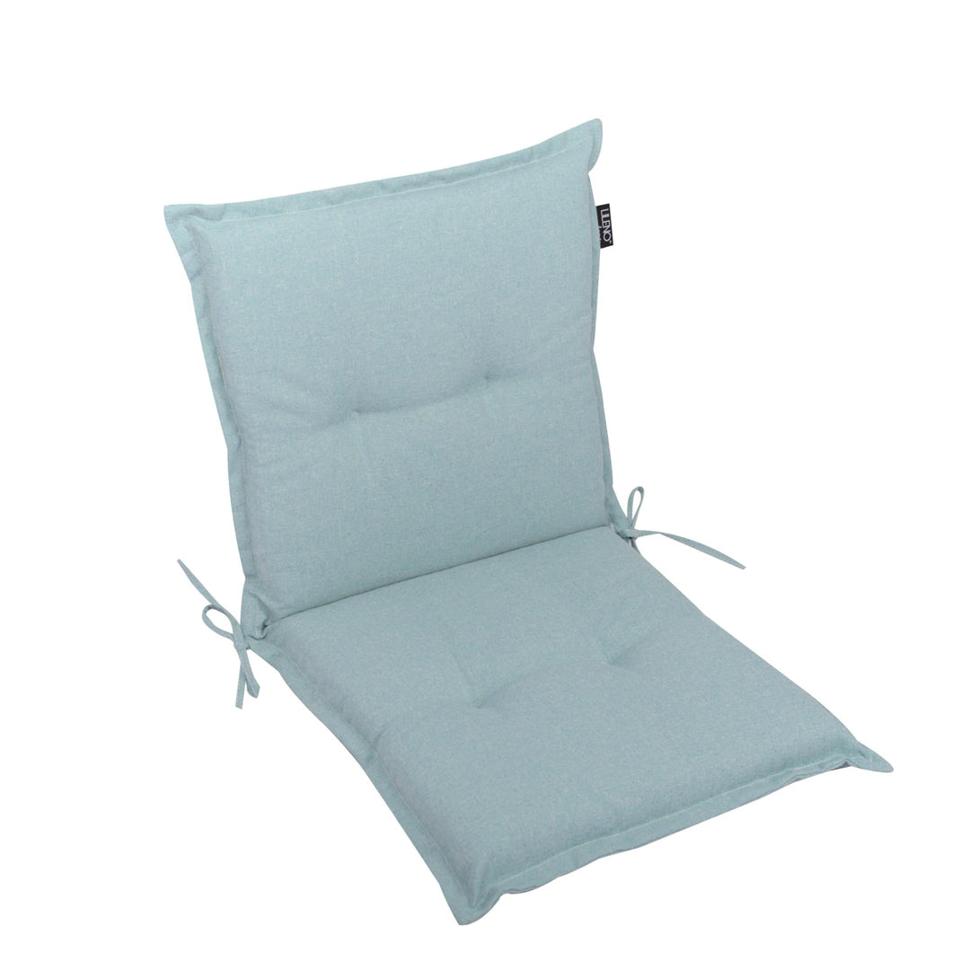 LILENO HOME Gartenstuhl Auflagen als [1er Set - Niedriglehner] in Aqua - Bequeme Liegen als Sitzaufl